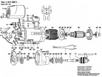 Bosch 0 601 109 003  Drill 220 V / Eu Spare Parts
